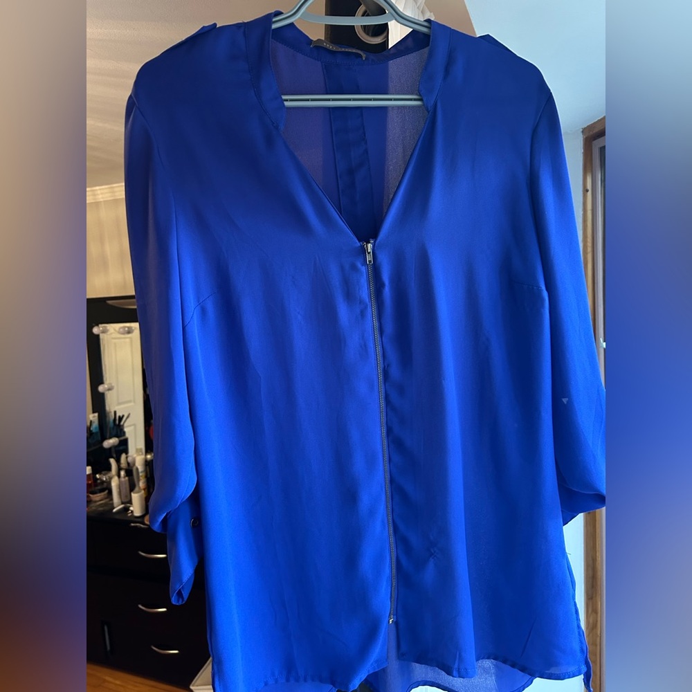 Suzy Shier Royal Blue Blouse